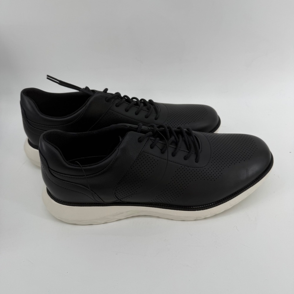 Perry Ellis Portfolio Mens Black Ultra Foam Dress Sneakers 1904710 Size 9.5